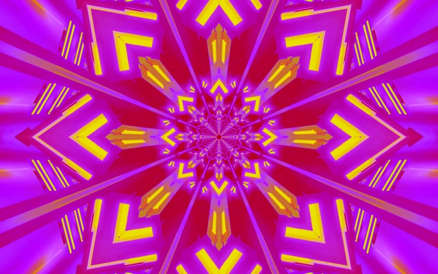 Neon Tunnel Kaleidoscope Mlipuko VJLoops 60fps 16:10 Macbook Screensaver