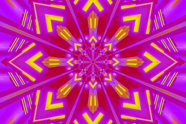 Tunnel ya Neon Kaleidoscope Burst VJLoops 3:2 Surface 60fps Screensaver
