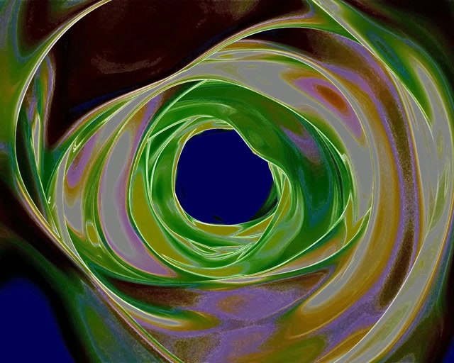 5:4 Kijani Zambarau Swirl Tunnel ya Neon Skrinseva Windows 10 VJLoops 60fps