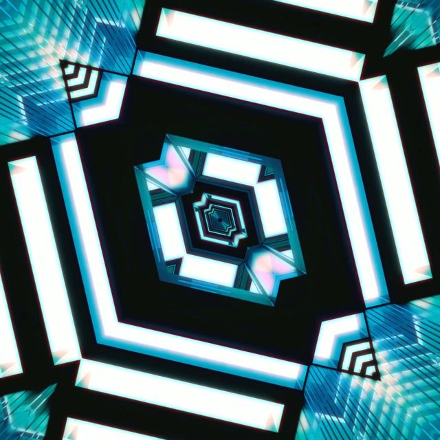 Mrango wa Neon Spiral Diamond Vortex VJLoops 1:1 Mraba 60fps Skrinseva