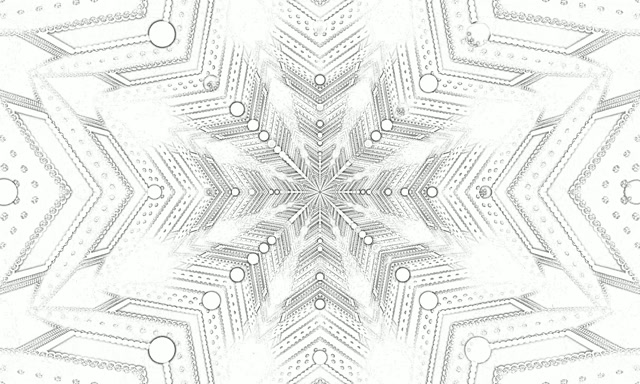 Tuneli ya Neon Crystal Nyeupe Snowflake Hifadhi Skrini 5:3 wide 60fps VJ Loop