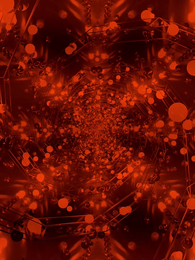 Tunnel ya Neon Nyekundu Hifadhi ya Skrini 3:4 iPad Picha 60fps VJ Loop