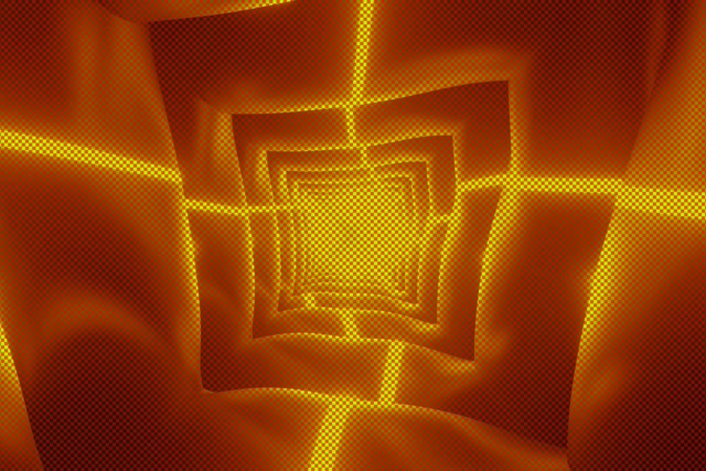Tunnel ya Neon Spiral Square Vortex 3:2 Surface 60fps Screensaver Vj Loop
