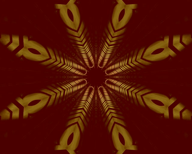 Nyota ya Dhahabu Fractal Tuneli ya Neon VJLoops 5:4 industrial 60fps Screensaver