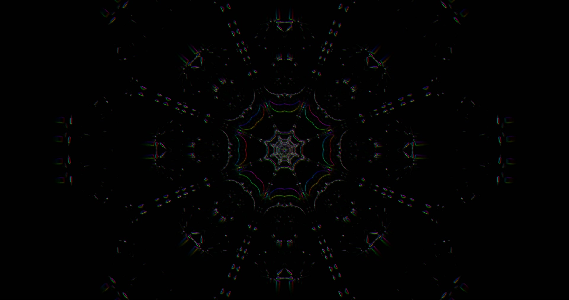Neon Tunnel Screensaver 4K 60fps VJLoops Cyberpunk Kaleidoscope