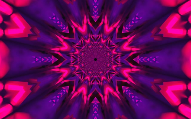 Neon Tunnel Kaleidoscope Star Burst VJ Loop 16:10 MacBook 60fps Screensaver