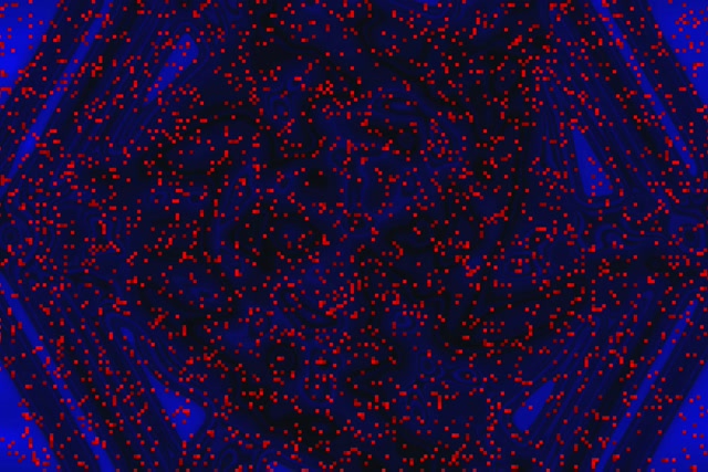 Neon Tunnel Red Pixel Swirl 3:2 surface 60fps Screensaver Vj loop