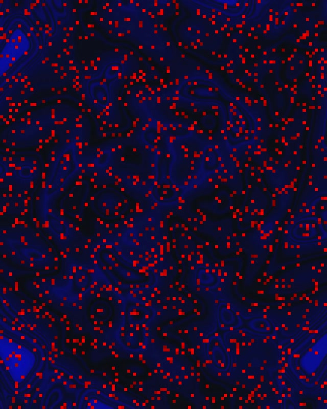 Neon Tunnel Blue Red Pixel Swirl VJ Loop 4:5 Instagram 60fps Screensaver