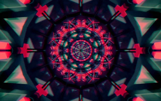 Neon Tunnel Kaleidoscope VJ Loop 16:10 MacBook 60fps Screensaver