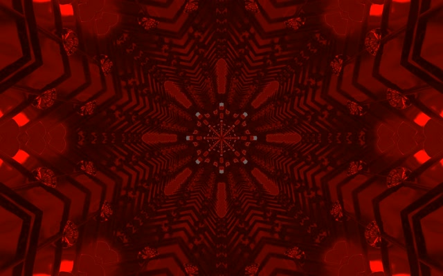 Red Fractal Kaleidoscope Neon Tunnel Vj Loop 16:10 Macbook 60fps Screensaver