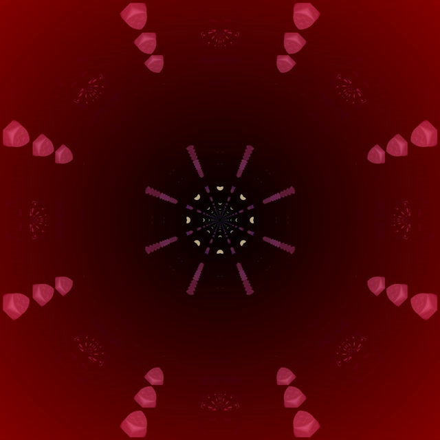 Radial Neon Tunnel Kaleidoscope | 1:1 Square | 60fps VJ Loop Screensaver