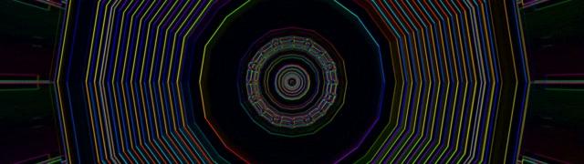 Neon Tunnel Concentric Circles VJ Loop 32:9 Ultrawide 60fps Screensaver