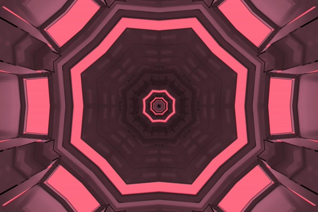 Neon Tunnel Octagon Vortex VJ Loop 3:2 Surface 60fps Screensaver