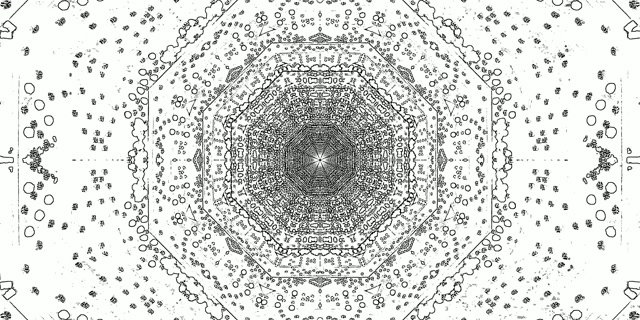 Neon Tunnel Octagon Vortex Vj Loop 2:1 Univisium 60fps Screensaver