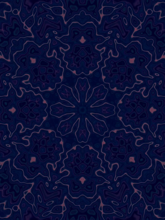 Neon Tunnel Dark Blue Mandala VJ Loop 3:4 iPad Portrait 60fps Screensaver มณฑล