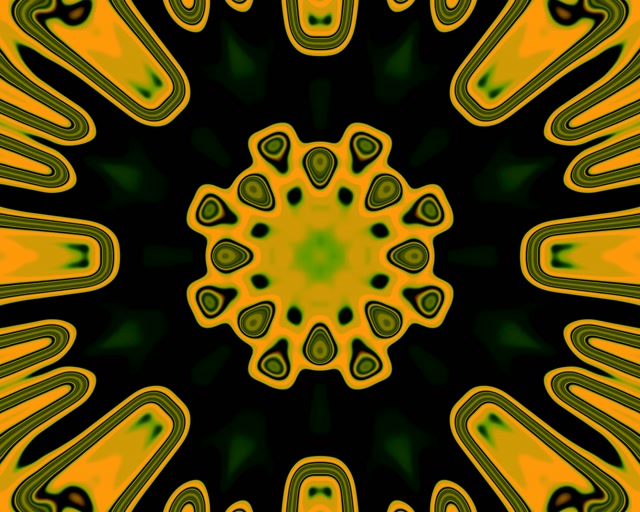 Neon Tunnel Sunflower Kaleidoscope Vj Loop 5:4 industrial 60fps screensaver
