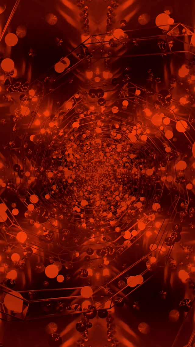 อุโมงค์นีออนแดง Screensaver 60fps 9:16 Reels VJ Loop PC Laptop