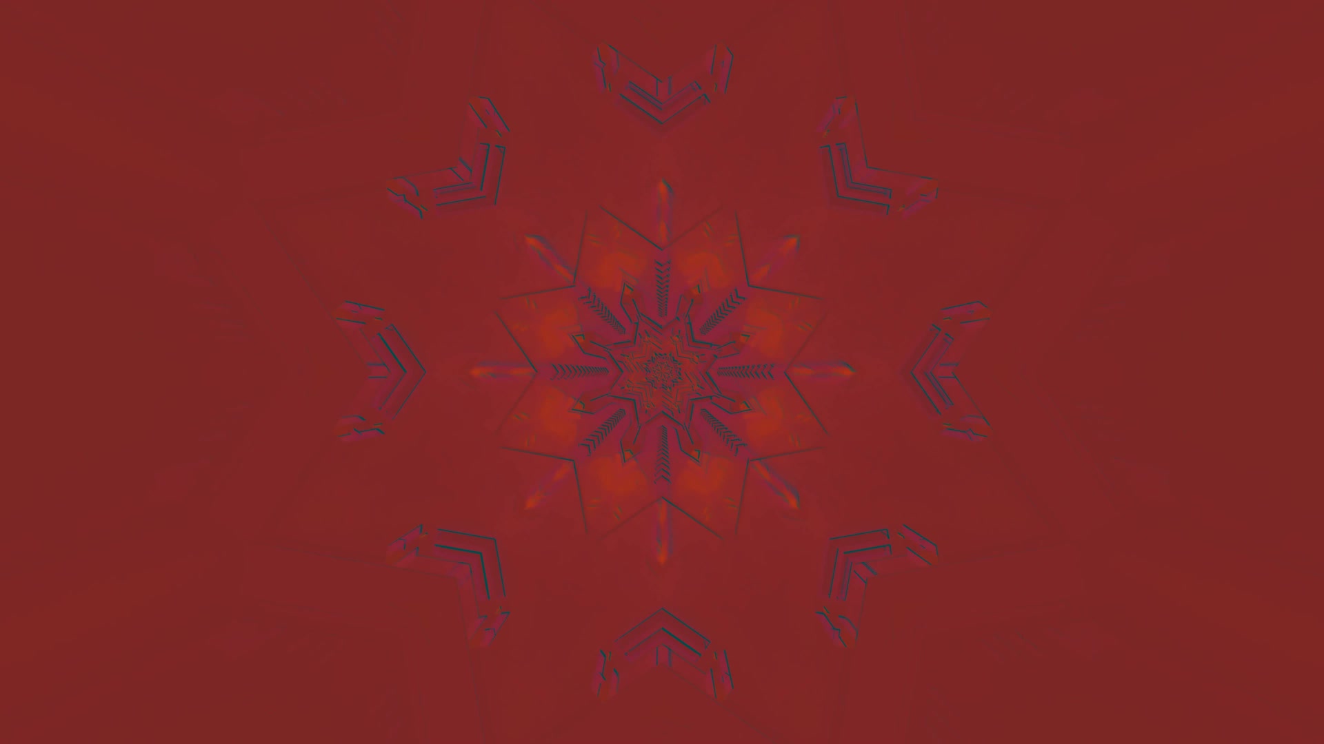 Mandala อุโมงค์นีออนแดง 4K UHD 60fps Screensaver VJ Loop