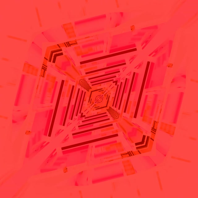 Neon Tunnel Red Diamond Vortex VJ Loop 1:1 Square 60fps หน้าจออนุรักษ์