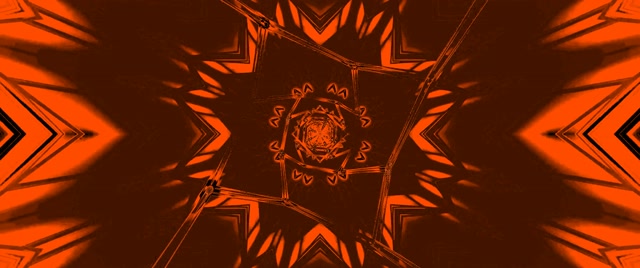 Red Star Fractal Neon Tunnel VJ Loop 2.39:1 Cinemascope 60fps Screensaver