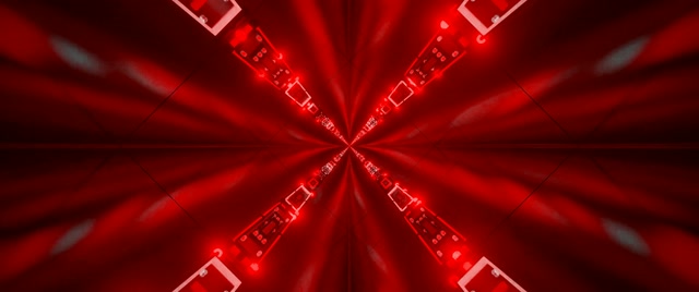 Red Neon อุโมงค์นีออน Ray Burst VJLoops 2.39:1 Cinemascope 60fps Screensaver