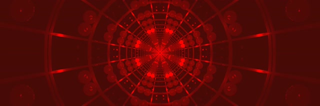 Red Neon อุโมงค์นีออน Kaleidoscope Burst VJLoops 3:1 Triple Wide 60fps Screensaver