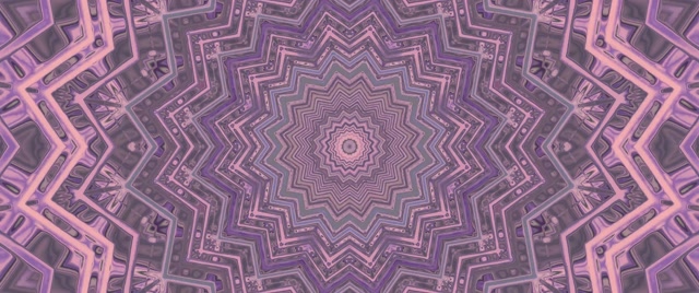 อุโมงค์นีออน สีม่วง ดาว แคลลิโดสโคป 2.39:1 Cinemascope 60fps Screensaver VJ Loop