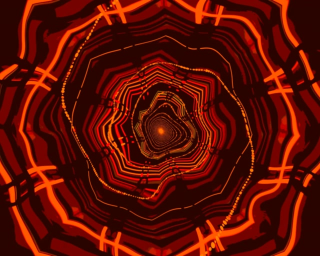 อุโมงค์นีออน Red Spiral Vortex VJLoops 60fps 5:4 industrial สกรีนเซฟเวอร์