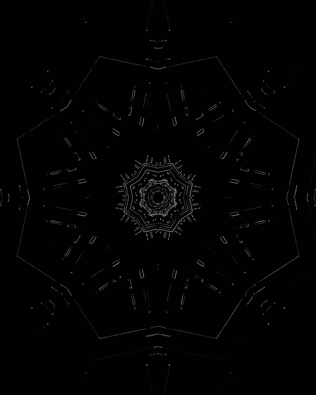 อุโมงค์นีออน Fractal Heptagon VJLoops 4:5 Instagram 60fps สกรีนเซฟเวอร์