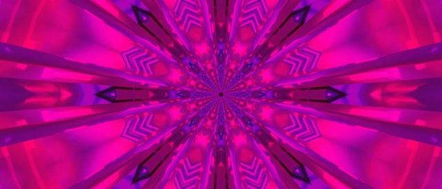 Neon Tunnel Kaleidoscope Burst VJ Loop 21:9 Ultrawide 60fps ตัวรักษาหน้าจอ