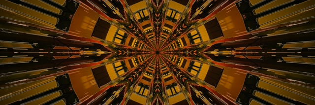 Neon อุโมงค์นีออน Kaleidoscope Star Burst 3:1 Triple Wide 60fps Screensaver VJLoops