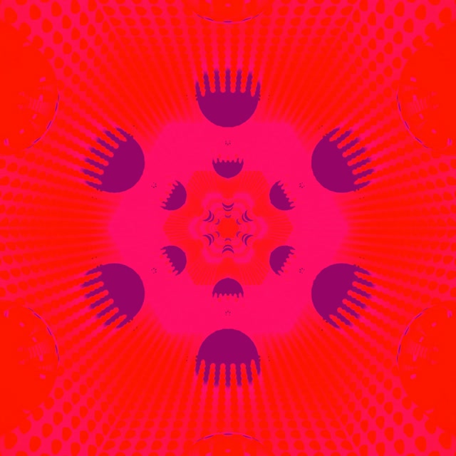 Neon Tunnel Hexagon Kaleidoscope VJ Loop 1:1 Square 60fps หน้าจออนุรักษ์