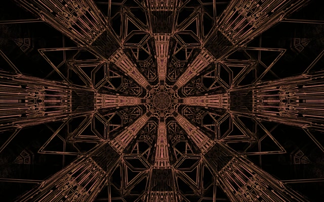 Neon Tunnel Fractal Kaleidoscope Burst VJ Loop 16:10 MacBook 60fps ตัวรักษาหน้าจอ