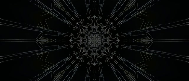 Dark Geometric Neon Tunnel Screensaver 21:9 Ultrawide 60fps VJ Loop PC เรขาคณิต