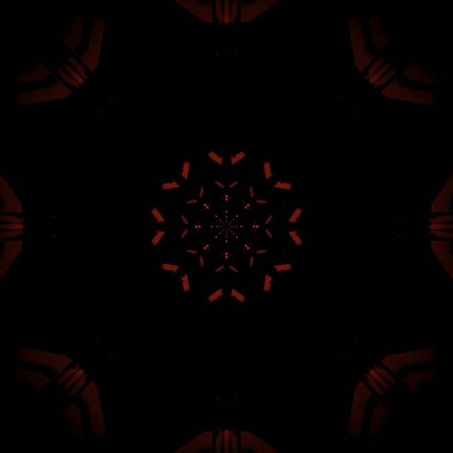 เกล็ดหิมะมืดแดง อุโมงค์นีออน VJ Loop 1:1 Square 60fps Screensaver