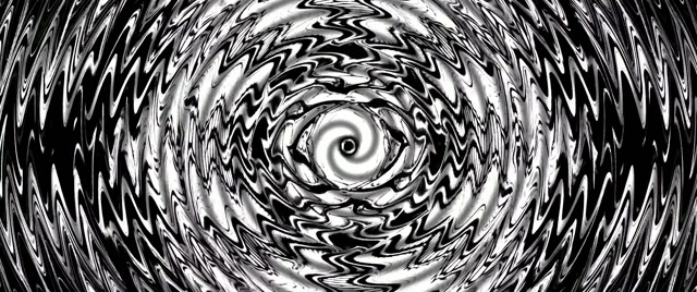 Neon Tunnel B&W Swirl Vortex VJ Loop 2.39:1 Cinemascope 60fps หน้าจออนุรักษ์