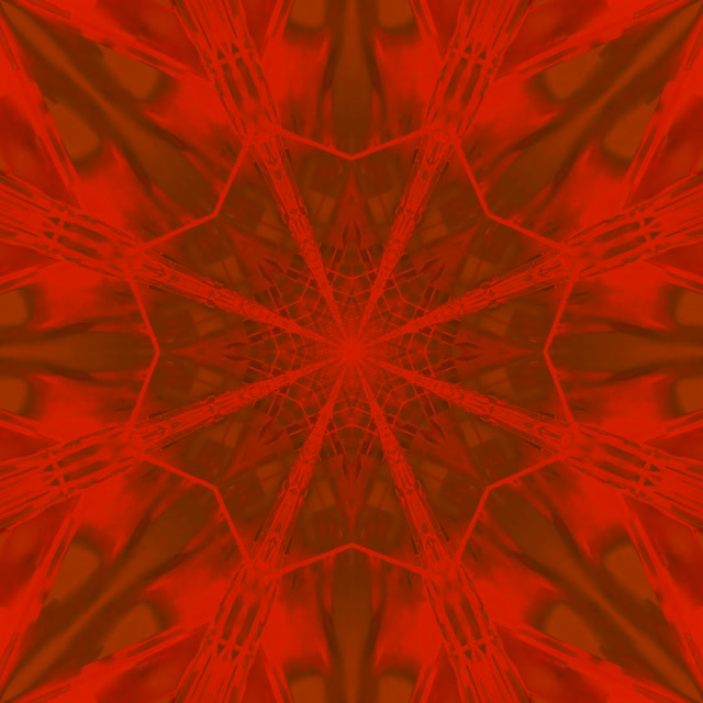 อุโมงค์นีออน Red Fractal Star VJLoops 1:1 Square 60fps Screensaver