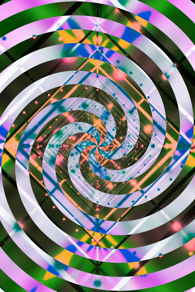 อุโมงค์นีออนเวียน Vortex 2:3 Photo Portrait 60fps Screensaver Vj Loop