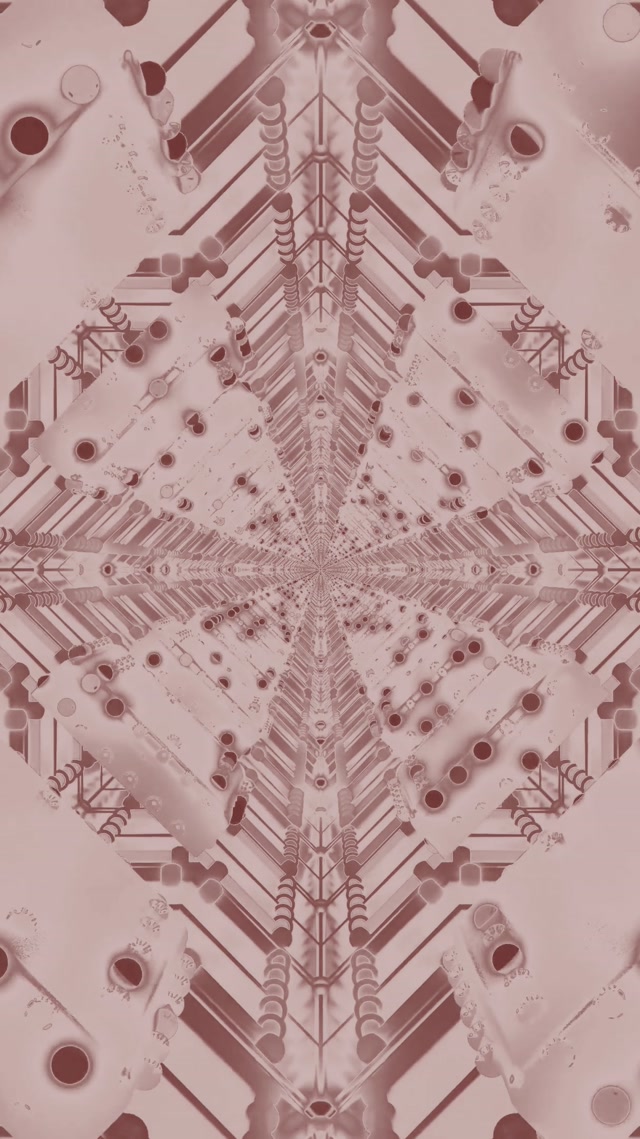 Neon อุโมงค์นีออน Mirrored Circuit Vortex VJLoops 9:16 Reels 60fps Screensaver