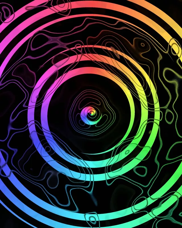 Portal Neon Tunnel | Colorful Gradient 60fps VJ Screensaver