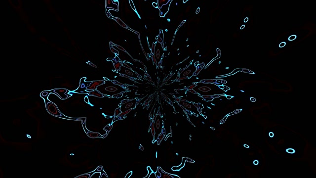 Cyan Blue Neon Burst VJ Loop | 4K 60fps Abstract Particle Screensaver