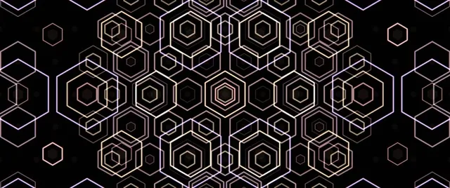 2.39:1 Cinemascope | 60fps Hexagon Screensaver Live Wallpaper | Neon
