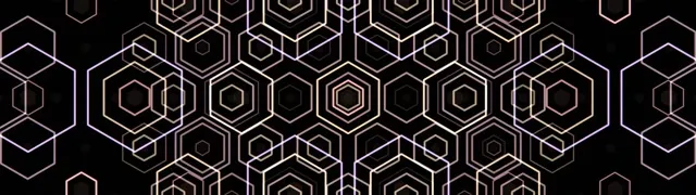 32:9 Super Ultrawide | 60fps Neon Hex Screensaver VJ Animation | Glow