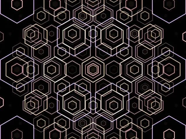 4:3 Classic | 60fps Hexagon Screensaver Motion Background | Geometric
