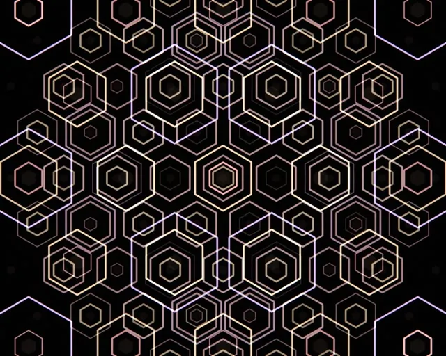 5:4 Industrial | 60fps Neon Hex Screensaver Background for Edits | Glow