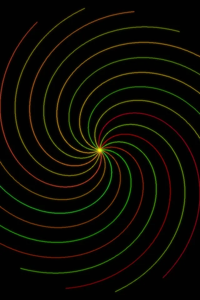 2:3 Photo Portrait | 60fps Neon Spiral Screensaver VJ Loop Motion Background