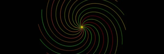 3:1 Triple Wide | 60fps Spiral Screensaver VJ Loop Neon Motion Background