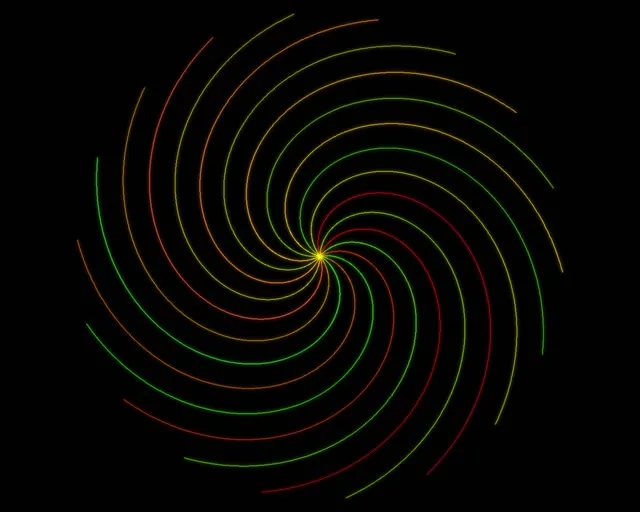 5:4 Industrial | 60fps Neon Spiral Screensaver Background Edits VJ Loop