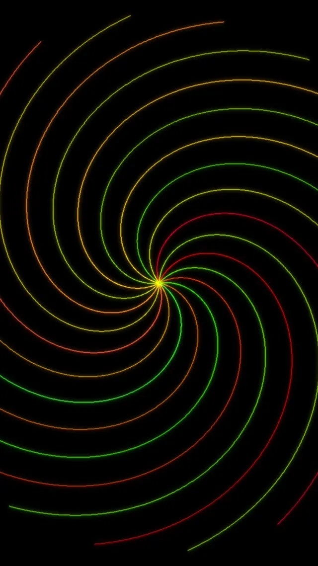 9:16 Reels | 60fps Neon Spiral Vortex Screensaver VJ Animation Colorful