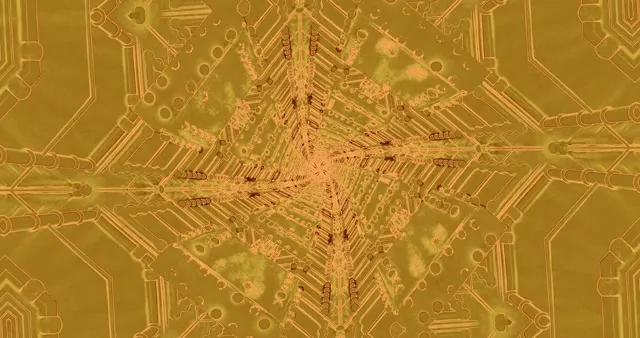 Gold Neon Tunnel Screensaver 4k UHD 60fps VJ Loop